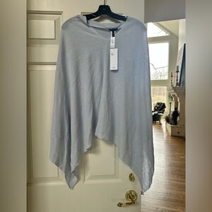 Eileen Fisher Baby Blue Knit Poncho New With Tags